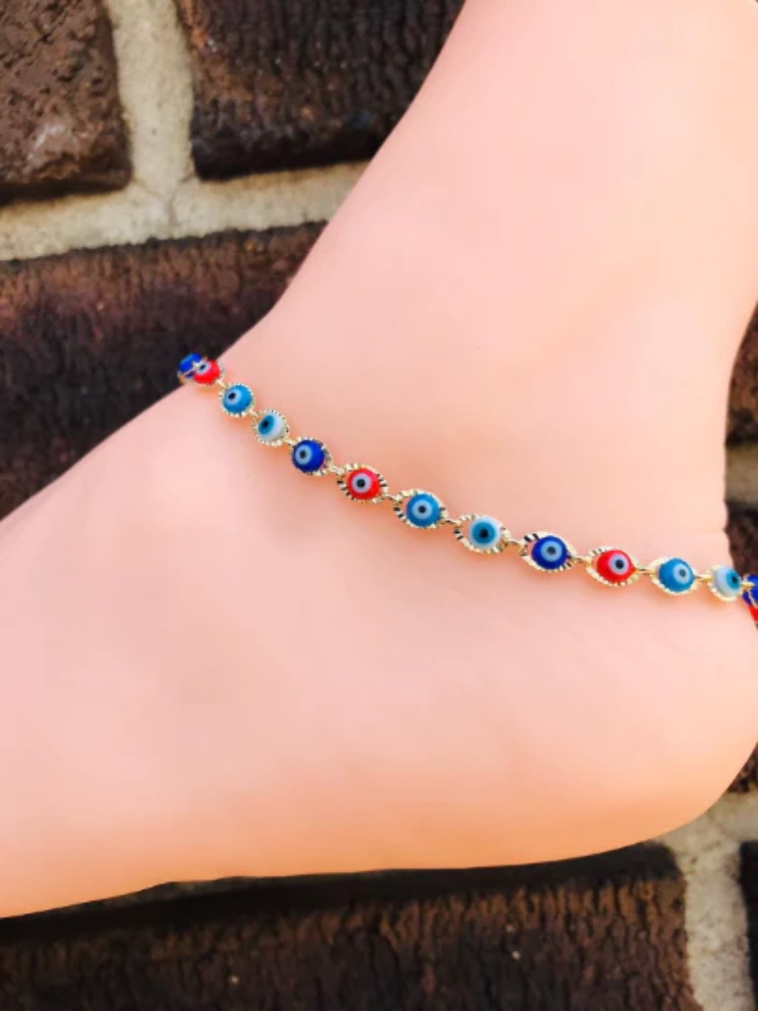 Women s Girls Evil Eye Anklet Bracelet Good Luck Protection