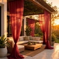 thumbnail image 7 of AUNVITO Clearance Outdoor Privacy Curtain 118.1x29.5 Inch Mesh Sheer Patio Curtain for Garden Balcony Outdoor Mosquito Privacy Curtain Great Gift Choice for Family and Friends, 7 of 7