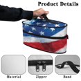 thumbnail image 5 of HELLHERO Star Stripe Pattern Design Protective Travel Iron Storage Case Durable Lightweight Travel Iron Organizer Handheld Travel Steamer Organizer, Case Only, 5 of 6