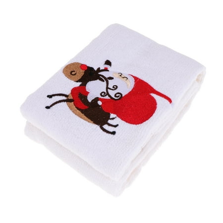 

Towels Christmas Towel Guest Dish Hand Face Cotton Cleaning Facial Washcloth Tree Holiday Winter Bathroom Tea Santa