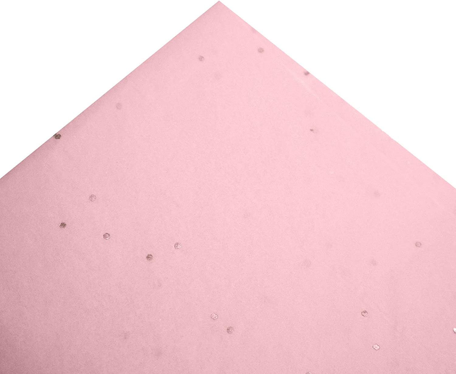 Made in USA 50-Sheet Gemstone Glitter Gift Tissue Paper Pack, 20" X 30" (Rose Gold on White)