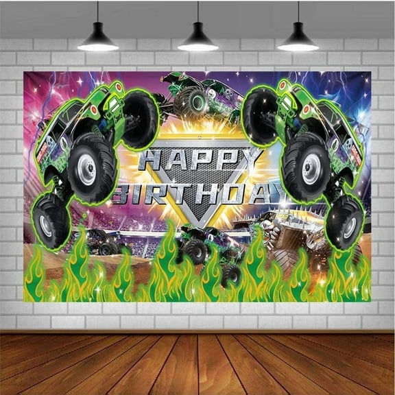 Truck Post Wall Decor Birthday Banner Backdrop Background Party Supplies Taspestry