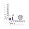thumbnail image 6 of Gem Stone King 925 Sterling Silver Briolette Amethyst Drop Earrings for Women (10.00 Cttw, Gemstone Birthstone, 8X12MM), 6 of 6