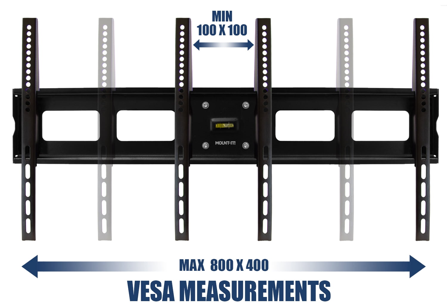 Mount-It! Full Motion Corner or Flat Wall TV Mount, Fits 37" -63" TV's, Capacity 132 lbs.