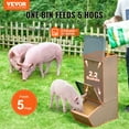 thumbnail image 2 of VEVOR Hog Feeder 2.2 Bushel Metal Double Door Pig Feeder Feeding up to 5 Hogs, 2 of 9