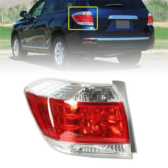 LABLT Rear Brake Lights Driver Left Side Tail Lamp for 2011-2013 Toyota Highlander