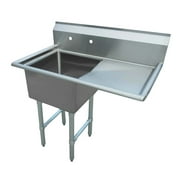 18" Stainless Steel Sink Right Compartment Commercial Kitchen Restaurant NSF