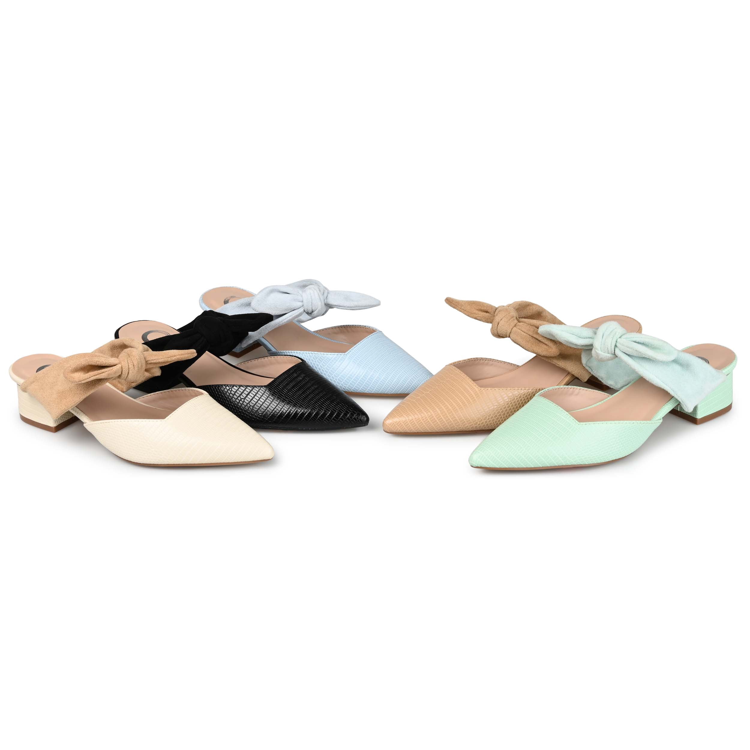 Journee Womens Melora Slip On Pointed Toe Mules Flats