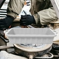 thumbnail image 3 of Tineasur Grey Leakproof Large Oil Drain Pan Container for Vehicle Maintenance and Oil Storage, 3 of 8