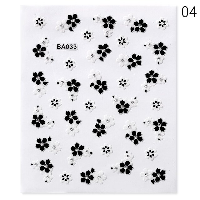 Pegatinas de uñas 3D de flores moradas, hoja verde, Floral, cereza, primavera, arte de uñas, calcomanías de agua, deslizadores, manicura, mariposa, decoración de puntas de uñas Tan Jianjun unisex