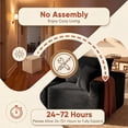 thumbnail image 3 of Homall 4-Seat L-shaped Modular Corduroy Sofa, Sectional Couch with Convertible Modules, Modern Minimalist Sofa Set for Living Room, Freely Combinable Sofa Furniture, Black, 3 of 8