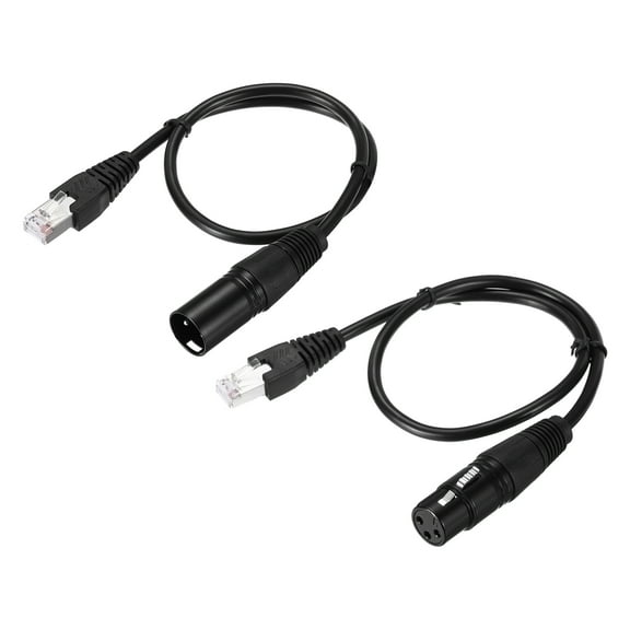 3 Pin XLR to RJ45 Male Adapter Cable, 2pcs 1.6ft XLR Microphone Cable