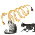 thumbnail image 6 of Cat Tunnel Tube Interactive Cat Toy Collapsible Tubes Spiral Tunnel Pet Toys Cat Passage for Chase Rabbit Play Kitty net cloth pink, 6 of 9