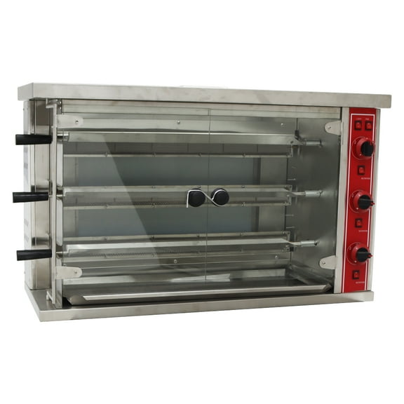 INTSUPERMAI Chicken Rotisserie Oven Gas Rotary Chicken Grill Machine 3 Layer
