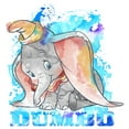 thumbnail image 2 of Girl's Dumbo Watercolor  Graphic Tee White X Small, 2 of 4
