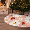 thumbnail image 5 of Sikiie Daisy and Ladybug Nativity Christmas Tree Skirt, Jesus Christian Winter Holiday Tree Mat Decoration(30-48IN), 5 of 6