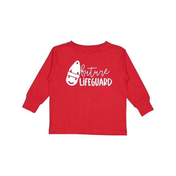 Inktastic Future Lifeguard Lifeguard Buoy Boys or Girls Long Sleeve Toddler T-Shirt