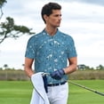 thumbnail image 3 of Fotbe Dinosaur Skull Pattern Men’s Golf Polo Shirt – Breathable Performance Golf Shirt with Button-Down Collar-3X-Large, 3 of 6