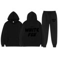 thumbnail image 1 of 2025 White Fox Unisex Letter Print Loose Hoodie Pants Set, 1 of 3