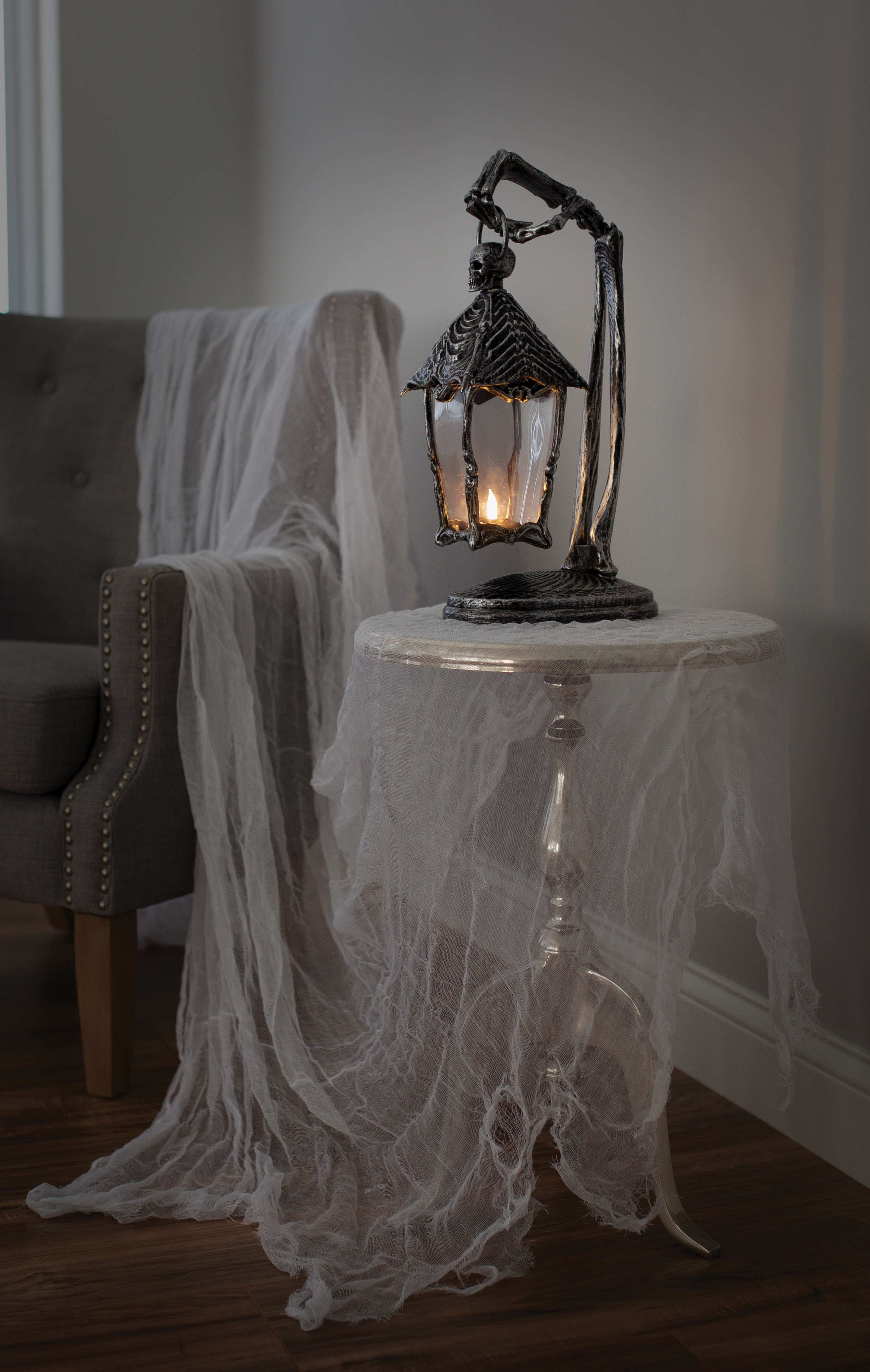 Way To Celebrate Halloween Light Up Skeleton Lantern Tabletop or Hanging Wall Decoration - image 4 of 7
