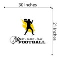 thumbnail image 4 of Boys Eat Sleep Play Football Active Sports Wall Decal Decoration Active Football Player Throw Vinyl Wall Decal Lasts Years and Easily Removable - Size: 30 In(W) x 21 In(H), 4 of 5