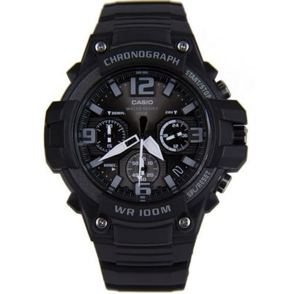 Men's Black Chronograph Watch, Resin Strap, MCW100H-1A3V