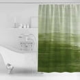thumbnail image 2 of Shower Curtain Bathroom Set Abstract Gradient Stripe Lines Waterproof Fabric Shower Curtains with Grommets&Hooks Green and White Privacy Bath Curtain for Bathtub 72x72in, 2 of 7