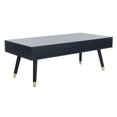 thumbnail image 2 of SAFAVIEH Levinson 2-Drawer Rustic Gold Cap Coffee Table, Navy, 2 of 11