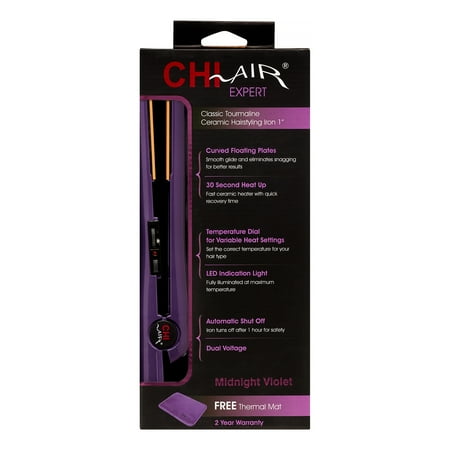 CHI Air Classic Tourmaline Ceramic 1" Flat Iron, Midnight Violet