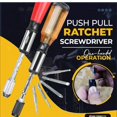 thumbnail image 2 of Push Pull Trinquete de Destornilladores 5 en 1 Destornillador Bit la del Conductor Bit-Titular ZóCalo Juego Tornillos MarróN, 2 of 5
