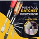 thumbnail image 2 of Push Pull Trinquete de Destornilladores 5 en 1 Destornillador Bit la del Conductor Bit-Titular ZóCalo Juego Tornillos MarróN, 2 of 5
