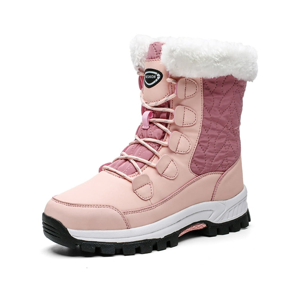 Own Shoe Women Winter Warm Shoes Waterproof Comfortable Mid Calf Fur