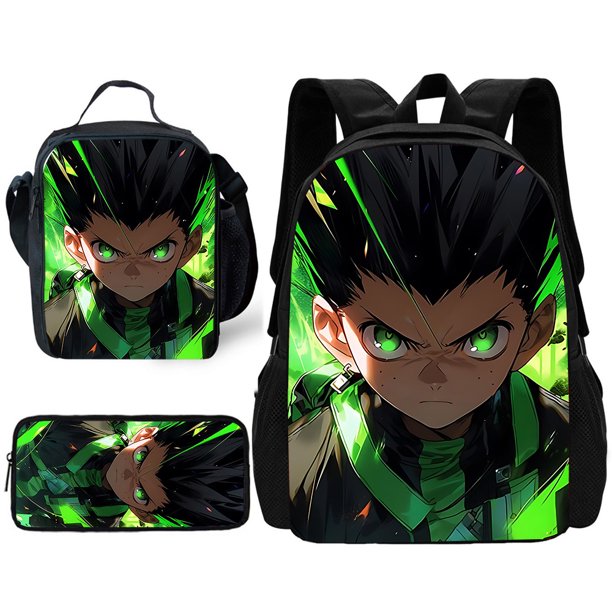 Mochila escolar de Anime Hunter x Hunter para niños y niñas, bolsa de almuerzo, bolsas de lápices, mochilas escolares, el mejor regalo