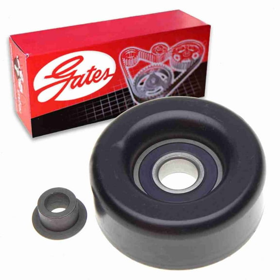 Gates DriveAlign Drive Belt Idler Pulley compatible with Jeep TJ 2.5L 4.0L L4 L6 1997-2006