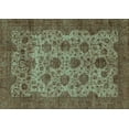 thumbnail image 1 of Ahgly Company Indoor Rectangle Abstract Turquoise Blue Modern Area Rugs, 2' x 4', 1 of 4