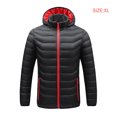 thumbnail image 4 of Qarigey Chaqueta de calefacción Chaquetas acolchadas cálidas Termostato inteligente Ropa térmica con capucha ligera Abrigo térmico con cremallera Abrigos y chamarras  Negro Rojo XL Qarigey AP013479-02, 4 of 6