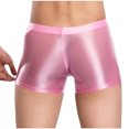 thumbnail image 4 of Jinhomg Mens Soft Underwear Stretchy Comfy Mid Waist Boxer Briefs Lightweight Elastic Waistband Boxers Everyday Underpants Sales Today Clearance Pink XL, 4 of 5
