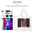 thumbnail image 3 of Honeii USA Flag Cross Print Fluffy Shoulder Bag Plush Bags Women Ladies Tote Bag Fluffy Furry Purse Handbag for Autumn and Winter, 3 of 7