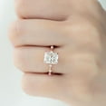 thumbnail image 4 of solitaire jewels 2.5CT Radiant Moissanit Hidden Halo Engagement Ring For Women, 14K Rose Gold, 4 of 7