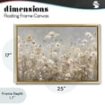 thumbnail image 4 of Stupell Industries Contemporary White Daisy Clusters Meadow Gold Floating Frame Canvas Art, 25 x 17, by Jacky Ngan, 4 of 8