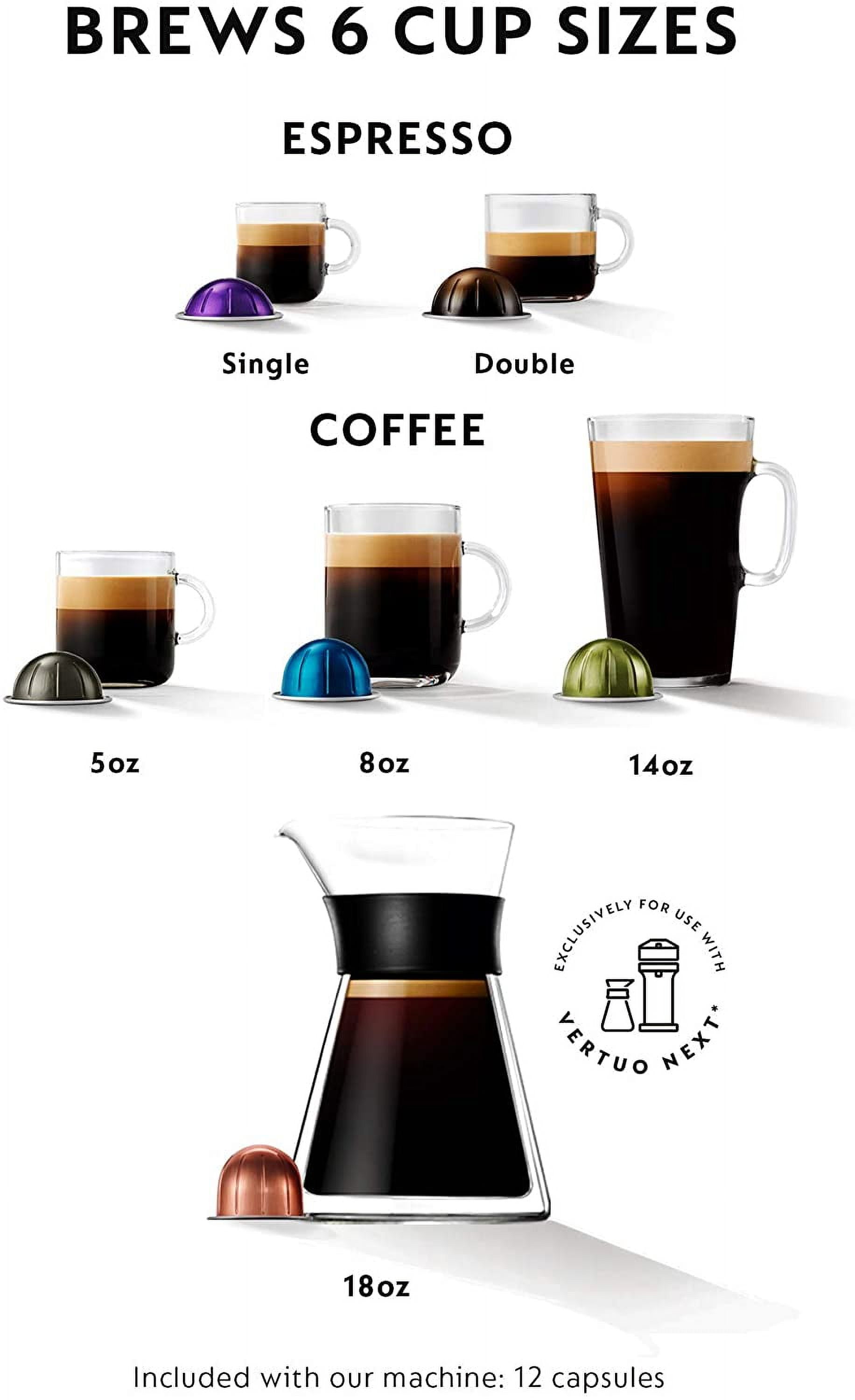 €205.99 De'Longhi Nespresso Vertuo Next ENV 120.BWAE - Macchina per caffè  con montalatte Aeroccino, colore: Marrone
