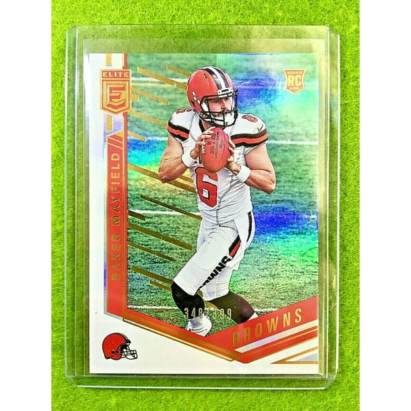 BAKER MAYFIELD ROOKIE CARD PRIZM SP #/399 REFRACTOR RC 2018 Panini Donruss Elite