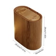 thumbnail image 2 of Brown Press Top Trash Can with Flip Lid, Space Saving Kitchen and Bathroom Garbage Bin for Home Use in Narrow Spaces, 2 of 5