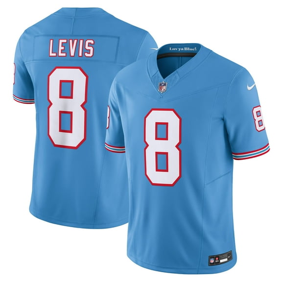 Men's Nike Will Levis Light Blue Tennessee Titans Alternate Oilers Throwback Vapor F.U.S.E. Limited Jersey