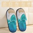 thumbnail image 2 of Fotbe Beach Pantuflas Peludas para Mujer con Estampado, Zapatillas de Peluche, Zapatos de Invierno para Casa, Uso Interior y Exterior-Medium, 2 of 8