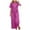 Hot Pink, variant on Pimfylm Linen Sets for Women 2 Piece Women's Boat Neck 1/2 Sleeve Shirts Wide Leg Breathable Cotton Pants Suits with Pockets AG, M
