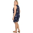 thumbnail image 4 of INGEAR Women’s Beach Swimsuit Cover Up Short Cotton Shift Dress Sleeveless Tee with Pockets Blue M, 4 of 7