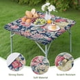 thumbnail image 4 of Pioneer Flower Floral Print Pattern Square Fitted Tablecloth with Elastic Edge,Square Table Cover,Washable Elastic Table Cover for Home Kitchen Party Decor 36"x36", 4 of 6