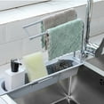 thumbnail image 6 of SUSHANG Kitchen Storage Sink Storage Rack Drain Basket Sink Rag Rack Plastic Shelving Retractable Pot Brush Rag Rack, 6 of 6