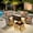 Dark Gray, variant on Ovios 11 Pieces Patio Furniture Set All-Weather Wicker Outdoor Sectional with 54" Fire Pit, Swivel Chairs & Solar Table